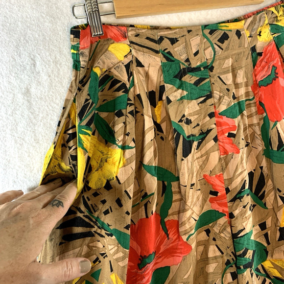 VTG Women 2 pc Set Tank Shorts Sz S Tropical Island Tiki Party Hawaiian Resort‎ - Picture 6 of 16